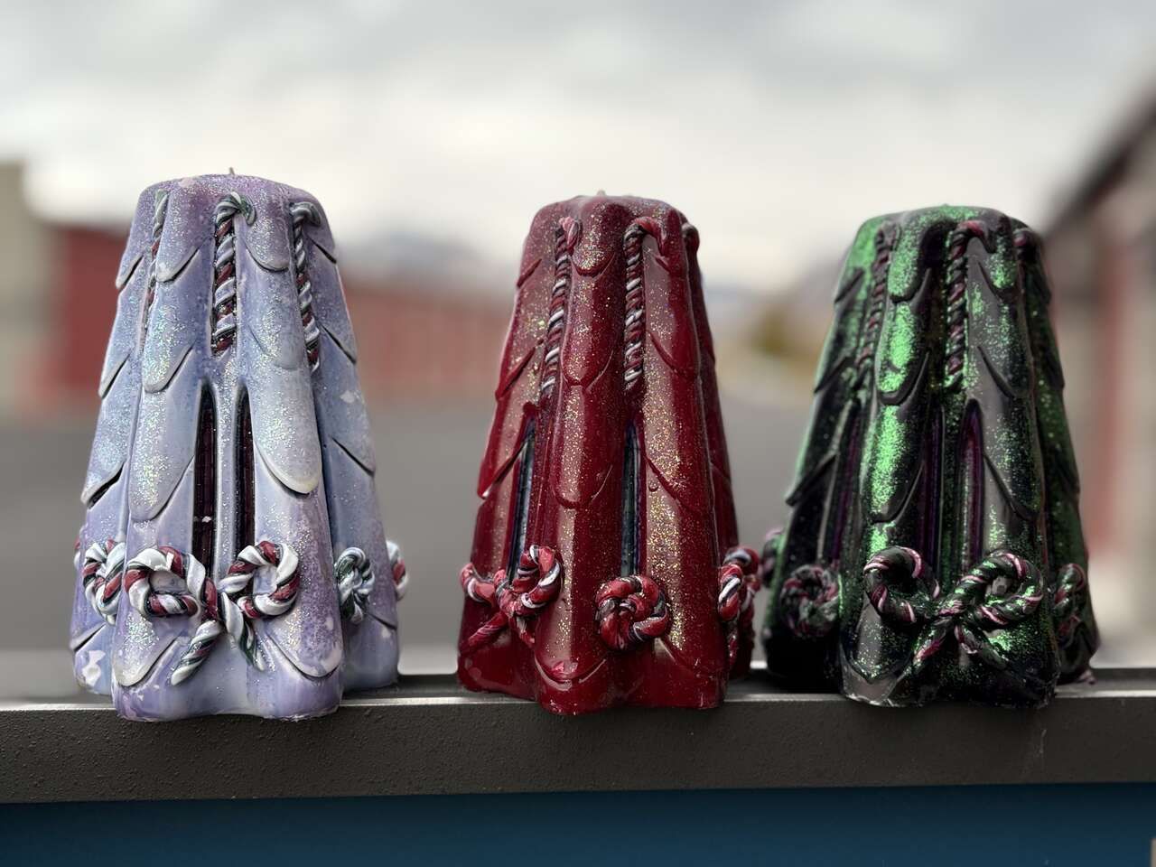 Beautiful Vintage hand made, hand dipped / carved, USA made candles perfect decoration or gift