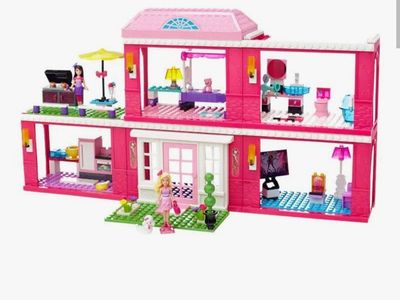 Mega Bloks Barbie Build 'n Play Fab Mansion Building Set