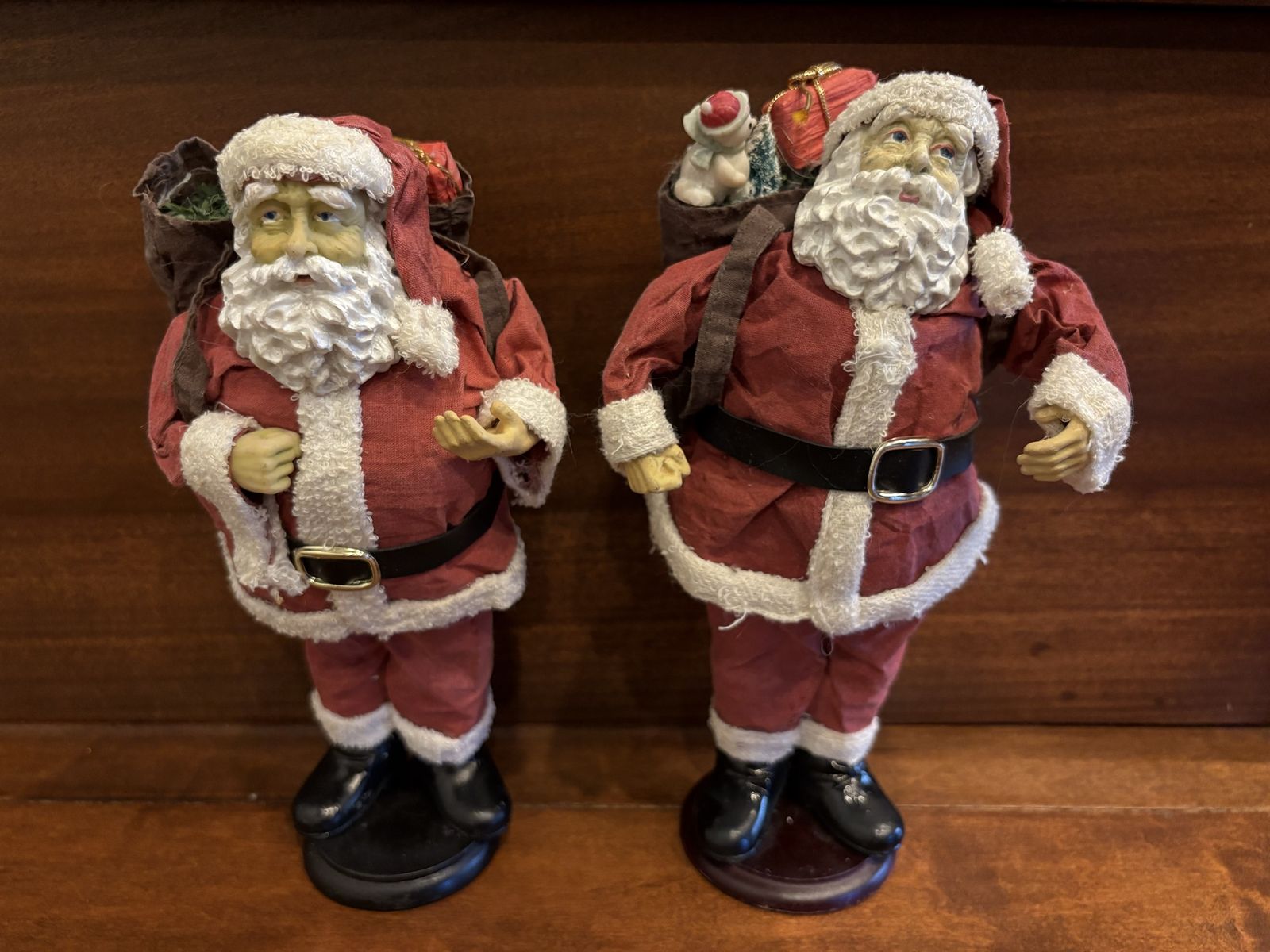 Vintage Fabric Mache Santa Claus - take 1 or both