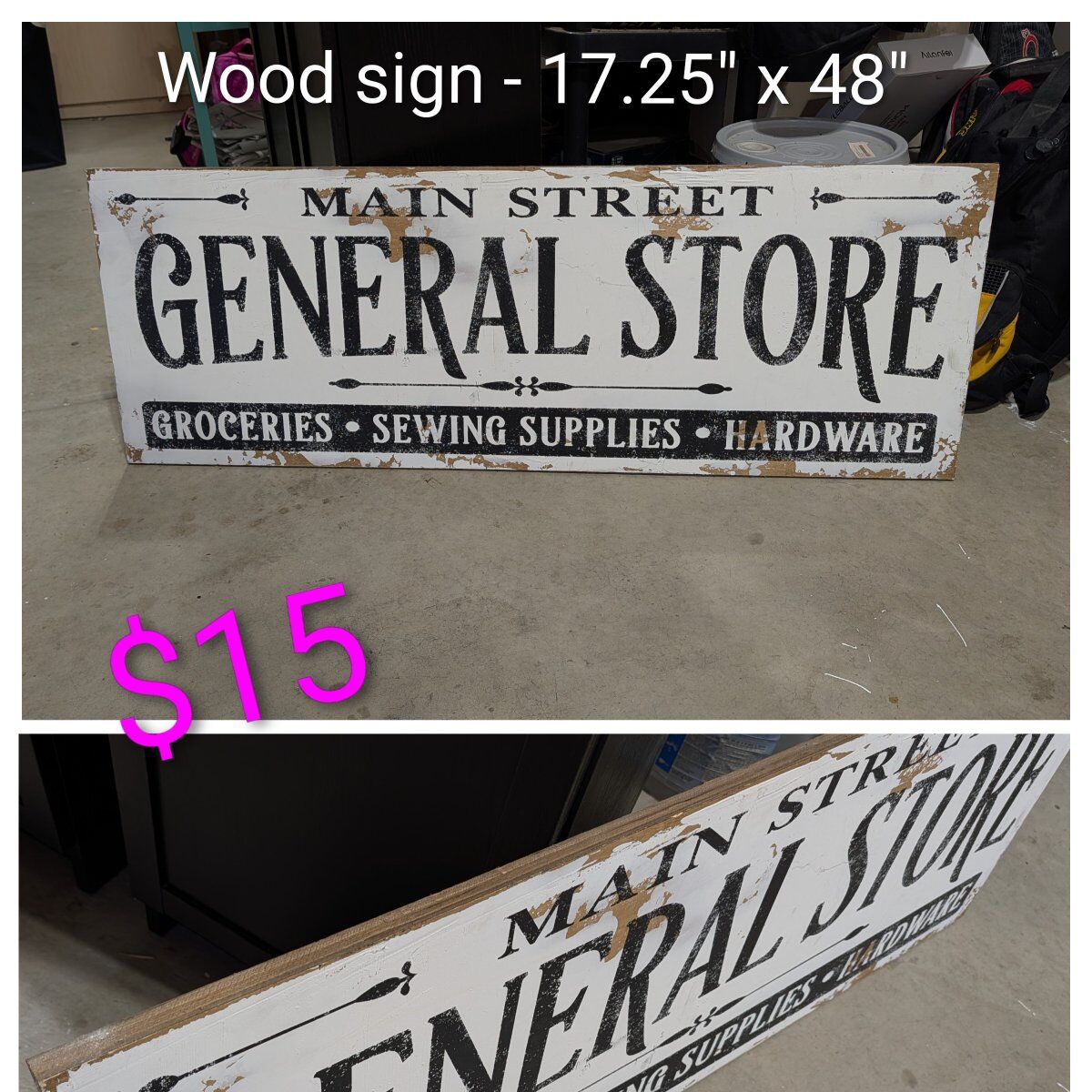 Large General Store Farmhouse Wood Sign
