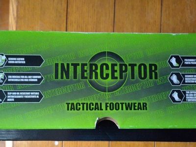 Interceptor Guard Men's Black Tactical Work Boots - Slip & Oil Resistant, USA Size 6.5