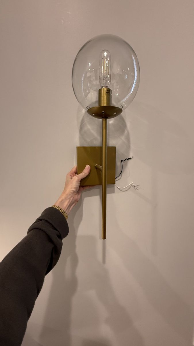 Brushed Brass Bathroom Vanity Lights – Pair