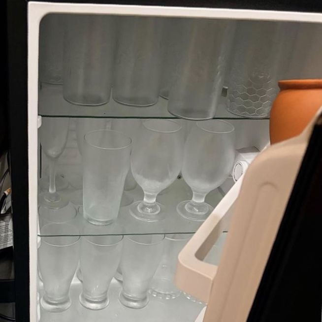Hisense Compact Glass-Door Mini Beverage Refrigerator
