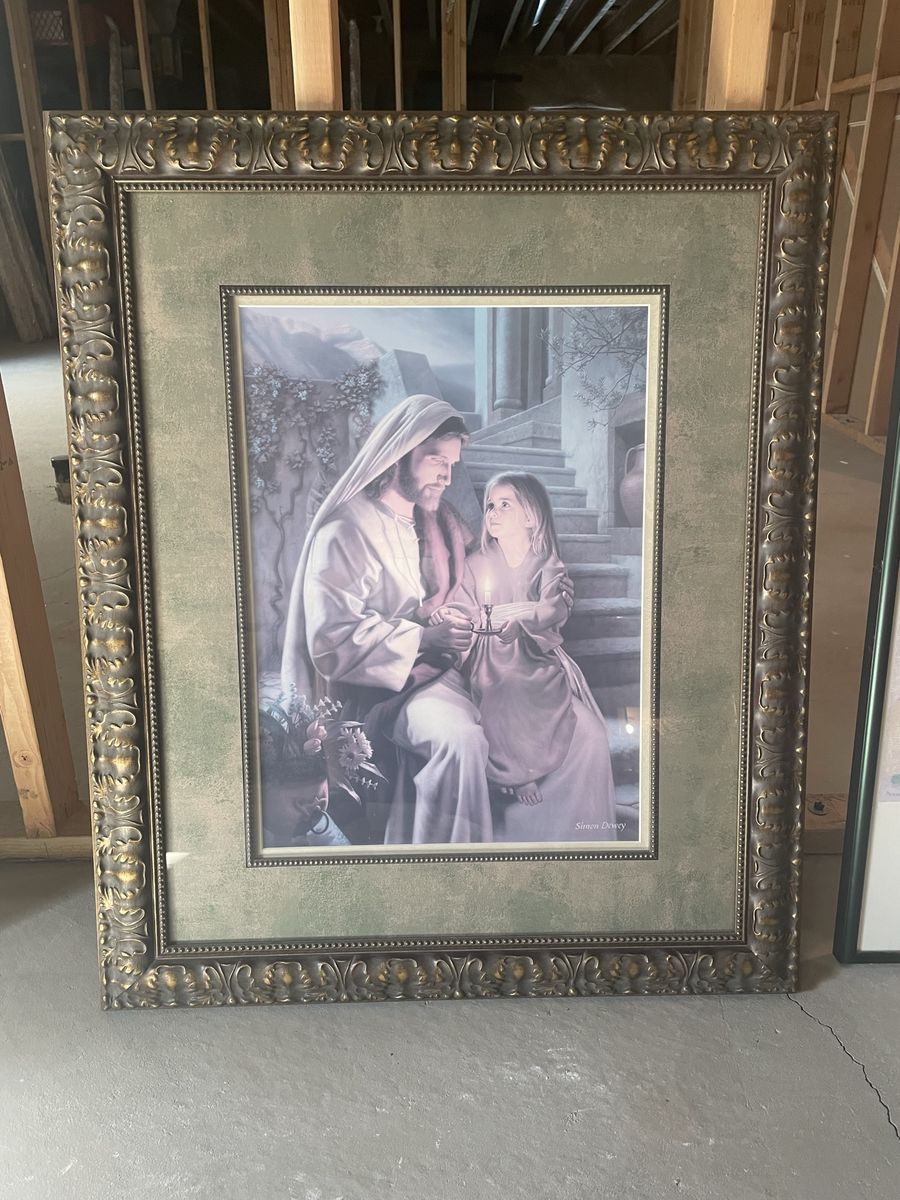 Simon Dewey Framed Jesus Christ Art Print - 36" x 29"