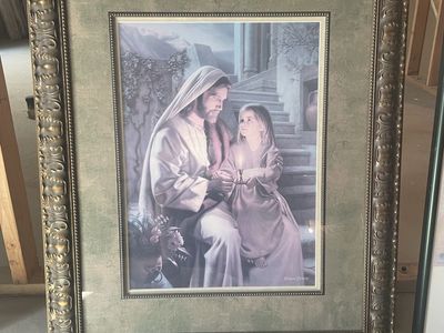 Simon Dewey Framed Jesus Christ Art Print - 36" x 29"