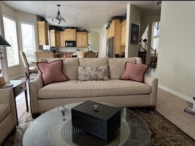 2 -88’ Hickory Chair Sofas. Cream color.