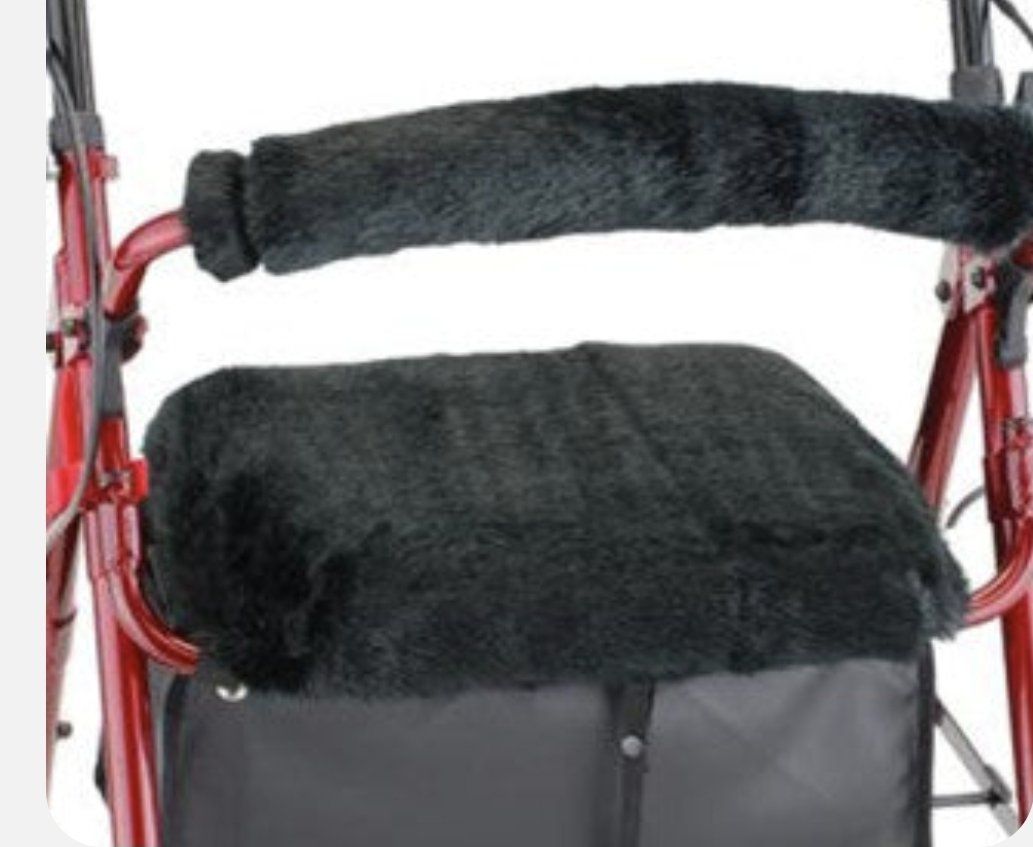 New! Nova Black Puma Seat and Backrest Cover for Rollator Walker