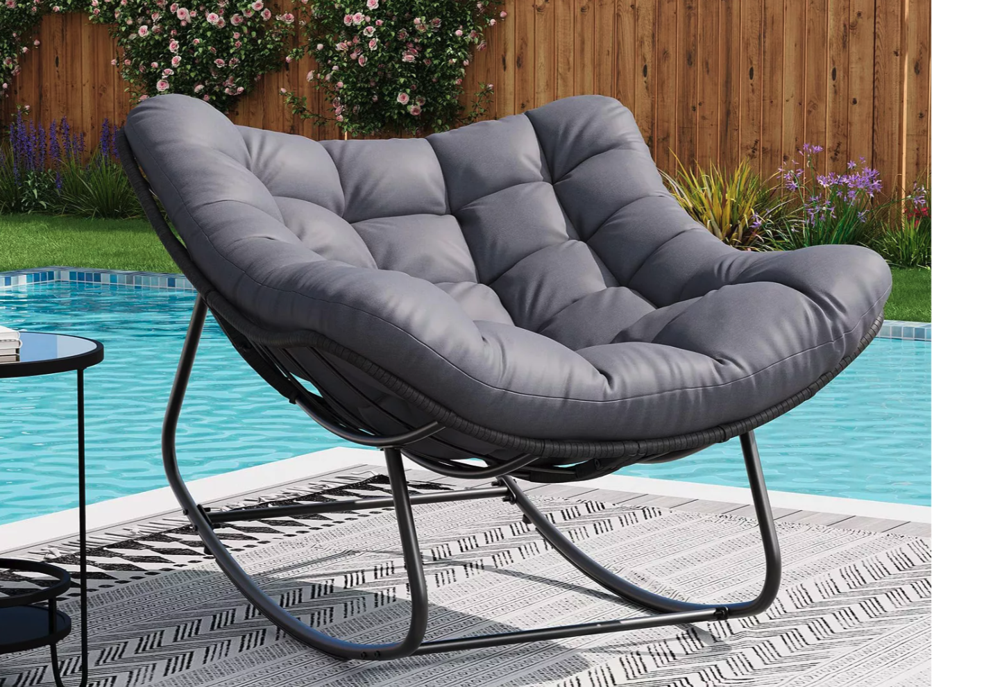 New in box, Rocking Chair: 30degree(s) Gentle Rocking Extra-Large Papasan Chair 400-pound Weight Capacity
