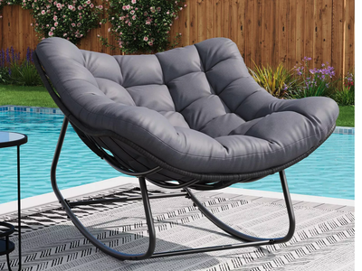 New in box, Rocking Chair: 30degree(s) Gentle Rocking Extra-Large Papasan Chair 400-pound Weight Capacity