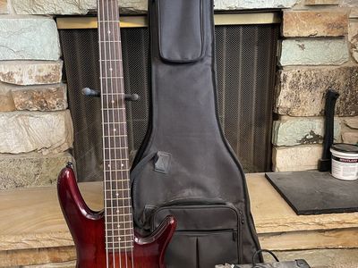 Ibanez Five String Bass with Amplifier