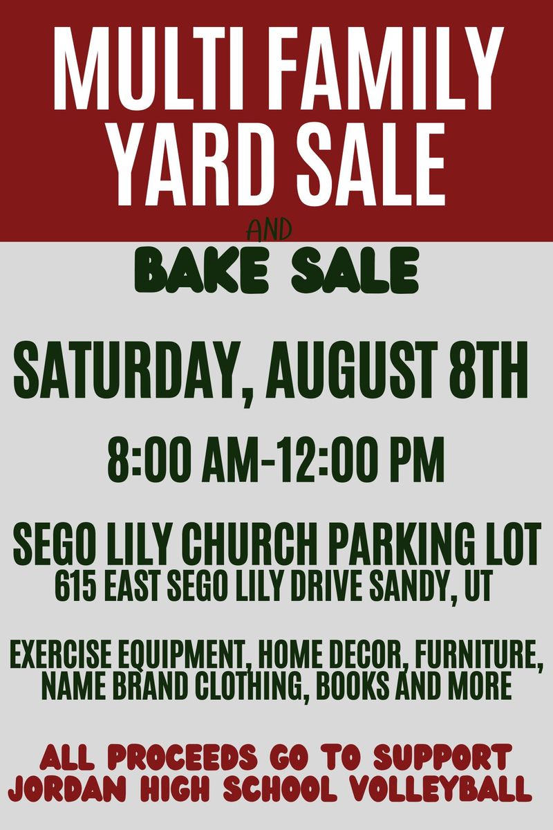Multi Family Fundraising Yard and Bake Sale 