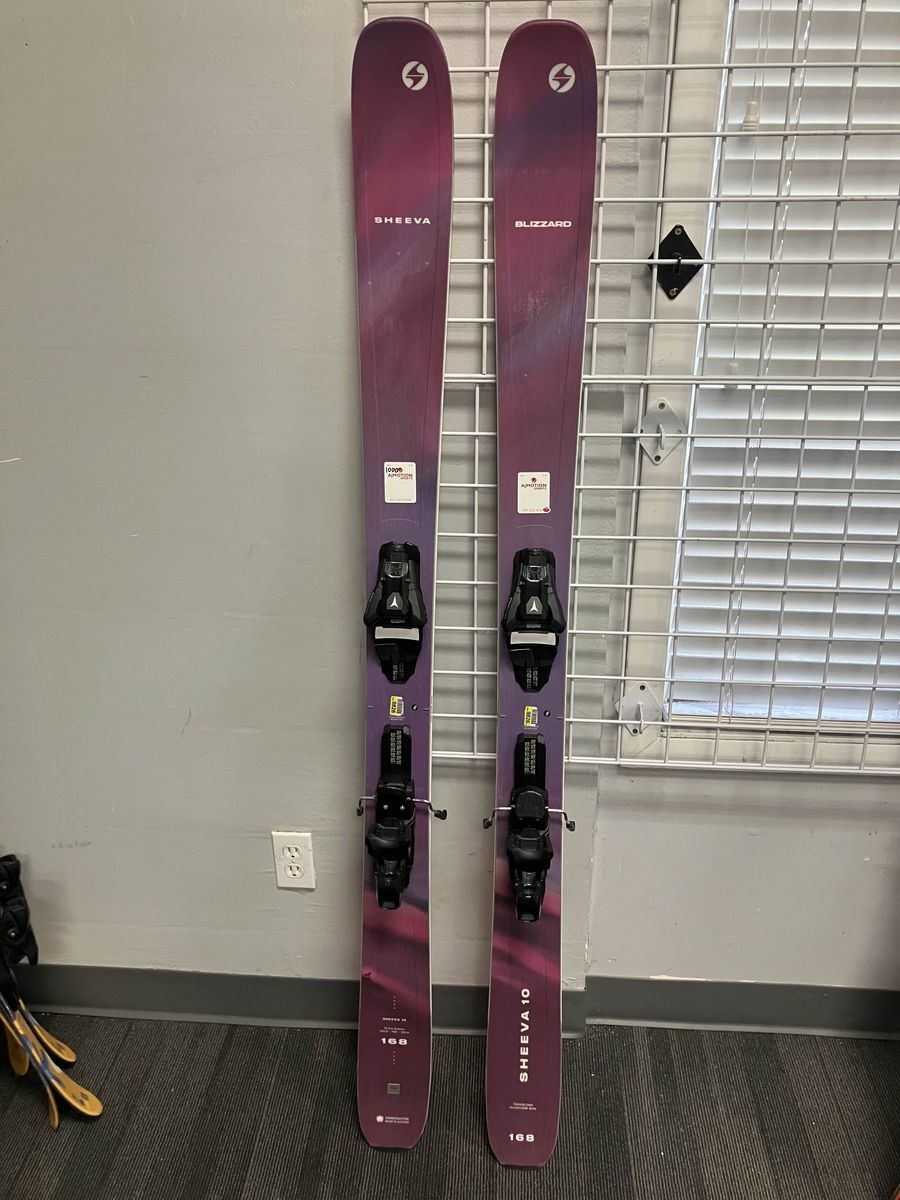 Used Blizzard Sheeva 10 168cm Skis w/ Atomic Strive 11 GW Bindings