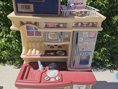 Step2 Lifestyle Custom Kitchen Playset - Toddler Pretend Play Kitchen with Accessories