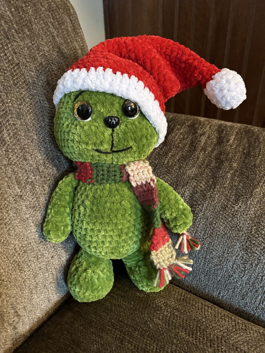 Handmade Crochet Holiday Stuffed Decorations for Christmas and Halloween.