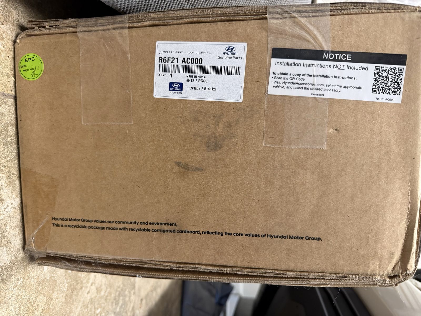 Hyundai Santa Fe Crossbars roof rack OEM