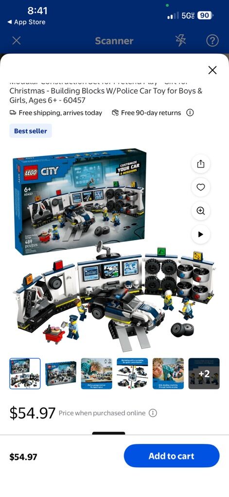 Lego City custom Police Garage, Brand New