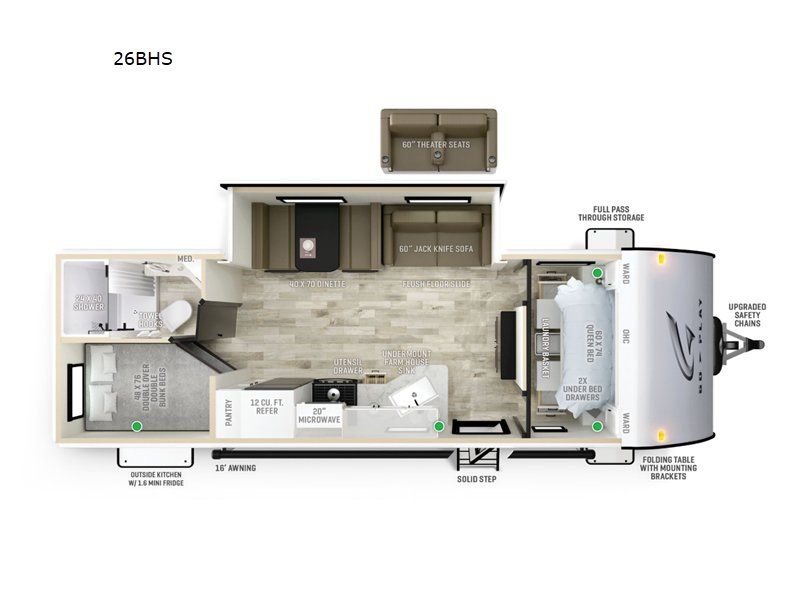 2024 go play 26BHS +solar +hitch +tyvek cover +upgrades