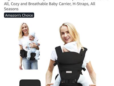 FRUITEAM Ergonomic 6-in-1 Baby Carrier with Hip Seat Black