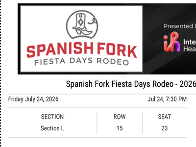 4 Tickets: Spanish Fork Fiesta Days Rodeo - Friday July 24