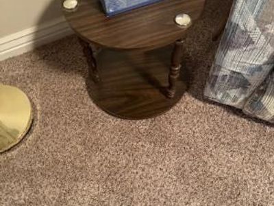 small wooden accent/end table