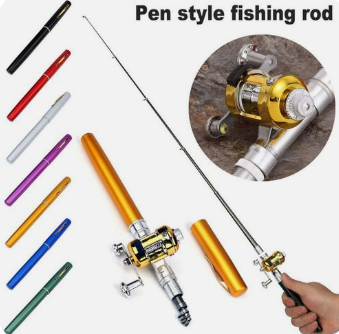 Portable Pocket Size Fishing Rod Telescopic Pen Fishing Pole and Reel Combo