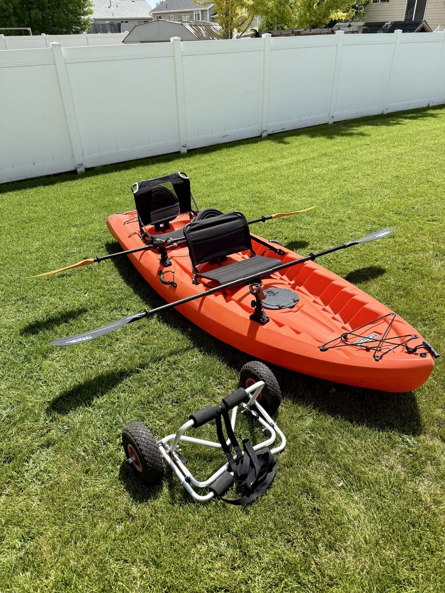 Upgraded Lifetime Kokanee 106 Tandem/Solo Fishing Kayak Package