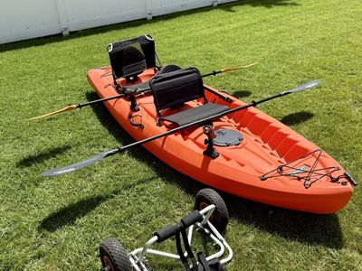 Upgraded Lifetime Kokanee 106 Tandem/Solo Fishing Kayak Package