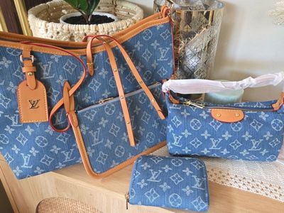 Denim purse set