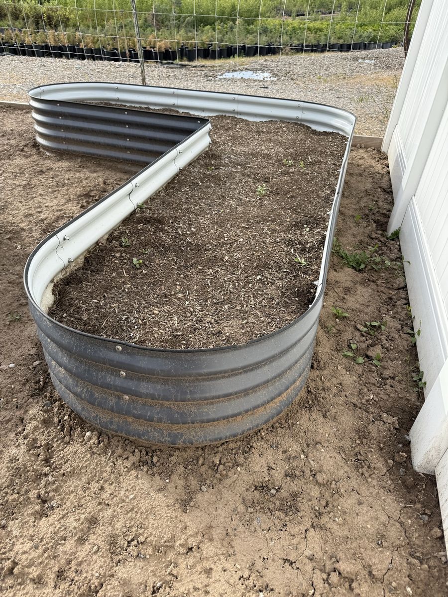 Raised L-Shaped Garden Bed