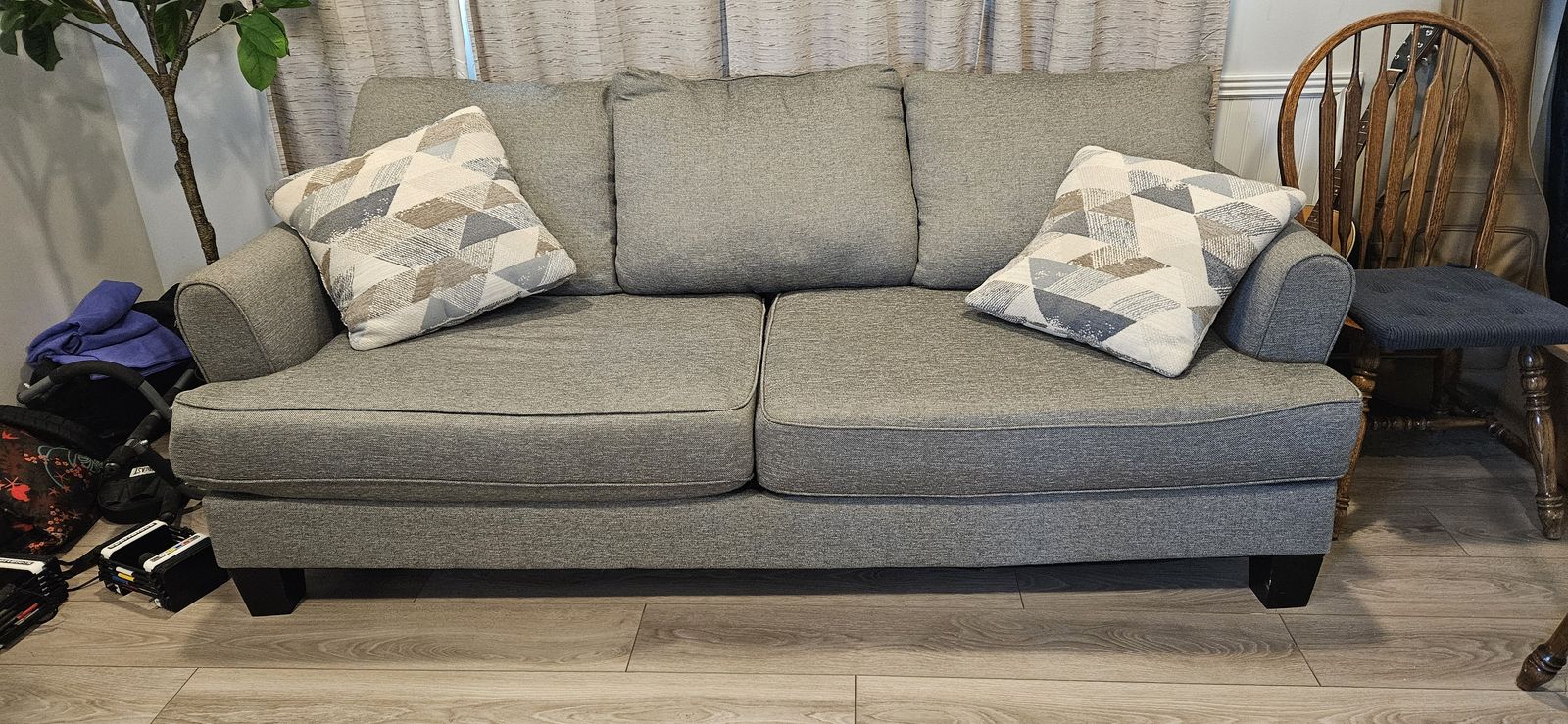 Grey sofa couch