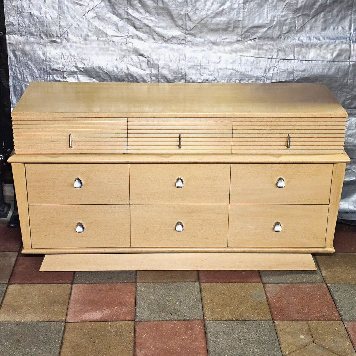 MCM 9 Drawer Solid Wood Dresser