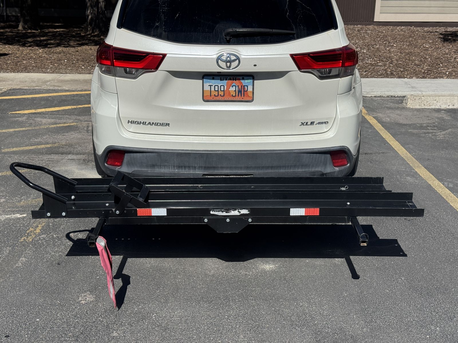 Motorcycle rear hitch carrier rack, Haul Master (Harbor Freight) 600 lb. capacity
