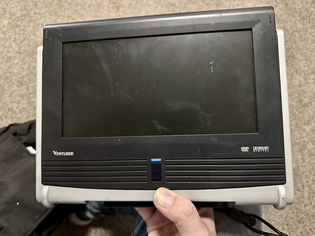 Venturer Portable DVD Player w/ Cables & Remote -