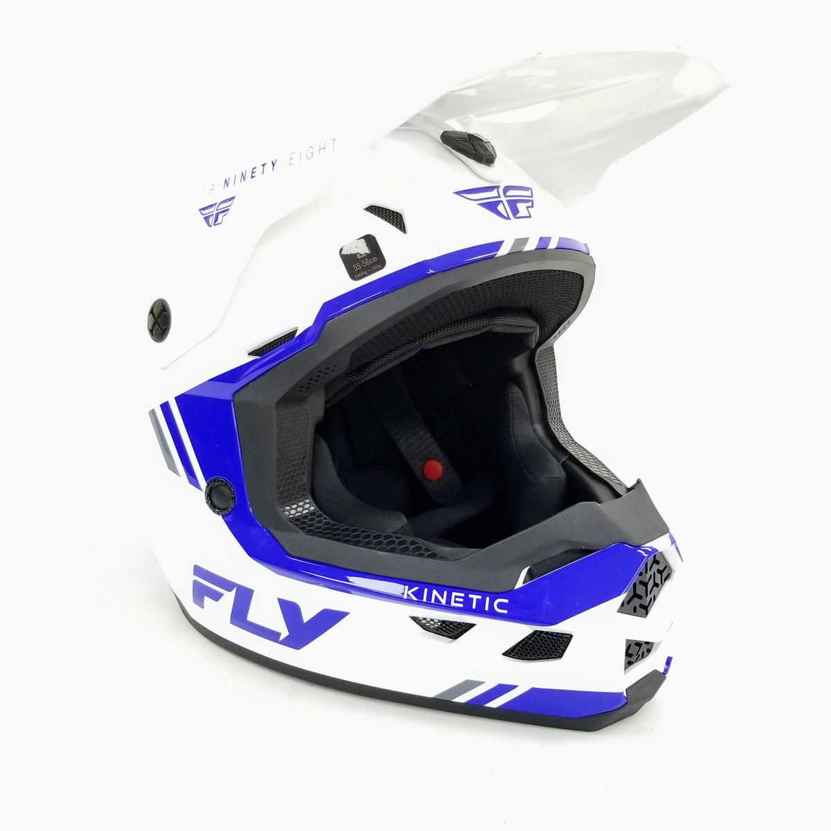 Fly Racing Kinetic Verdict Helmet  (White/Blue/Grey, Small) (73-8722S-L-R1-S4)