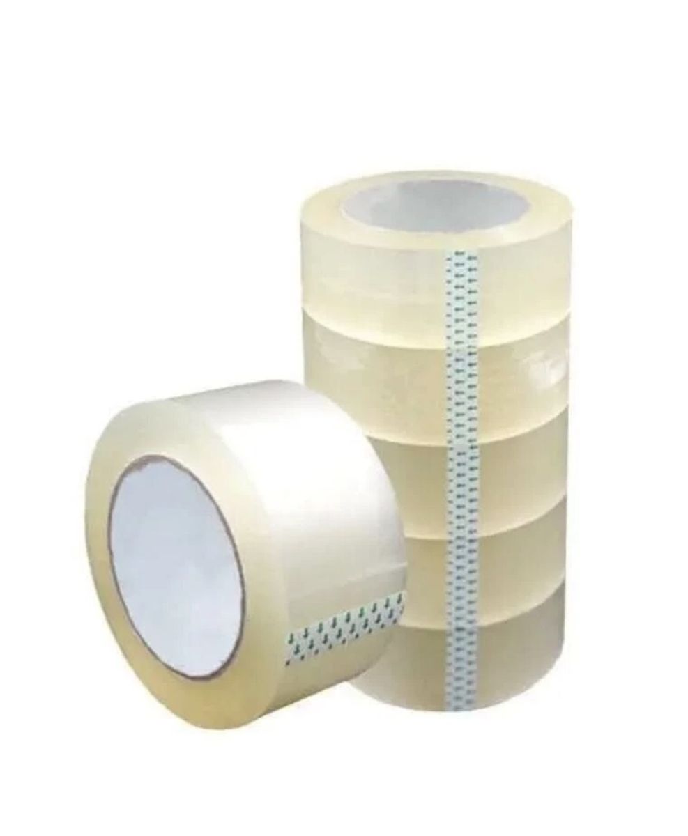 6 rolls Heavy Duty Clear Packing Tape Rolls - Strong Stickiness for Moving and Shipping