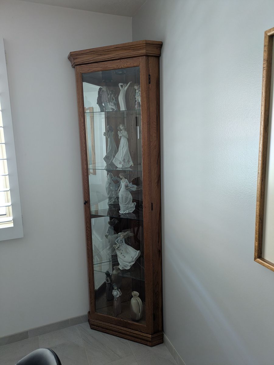 Curio corner cabinets