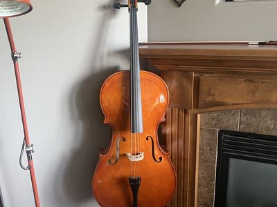 Full Size Cello with Bow - Classic Wood Finish