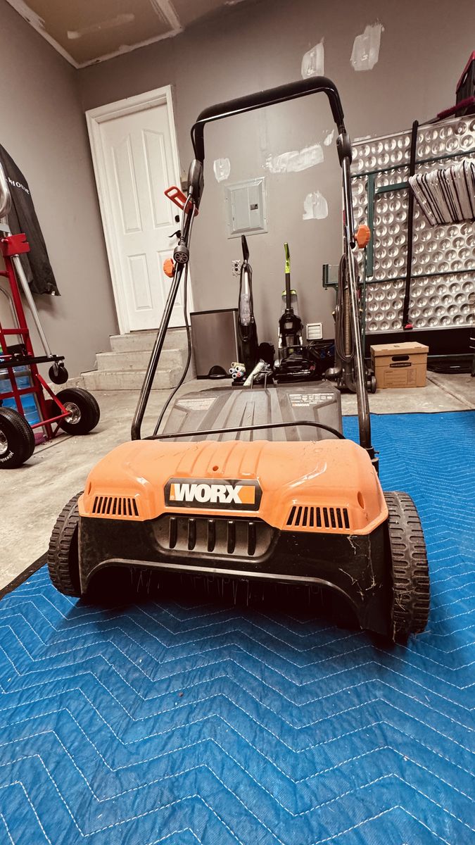 WORX 12 Amp Corded Lawn Dethatcher, Electric Scarifier Removes Deep Thatch & Improves Grass Health, WG850
