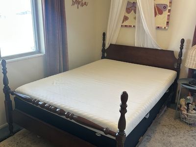 Antique Full Size Bed With Boxspring And Mattress