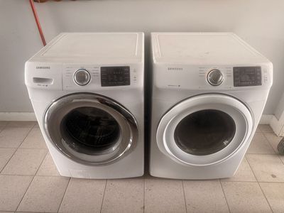 Samsung Front Load Washer and Electric Dryer Set - White, Used, Fully Functional