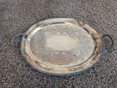 Vintage WM Rogers Silverplate Serving Tray Lot – O