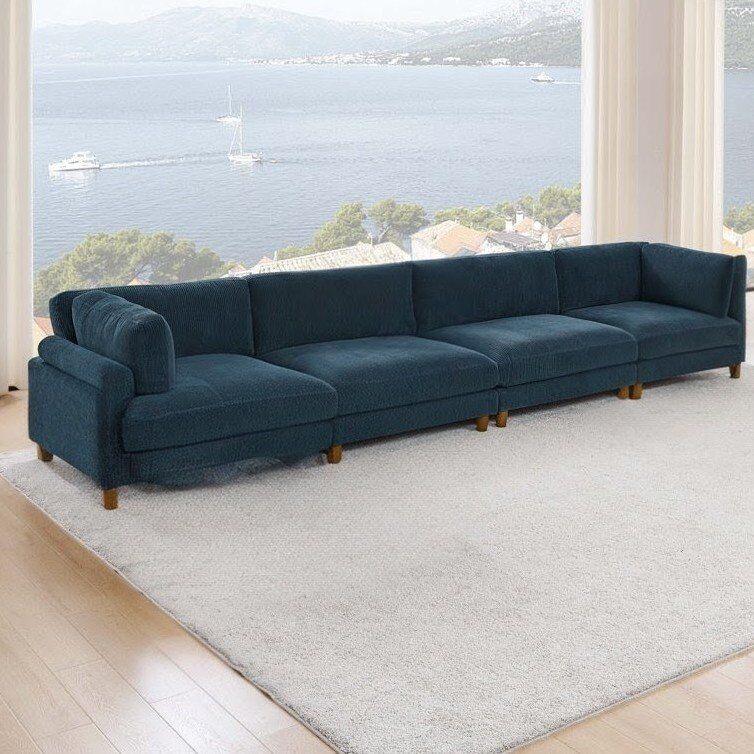 NIB corderoy sectional large comfy teal OBO