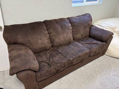Brown Two-piece Couch Set