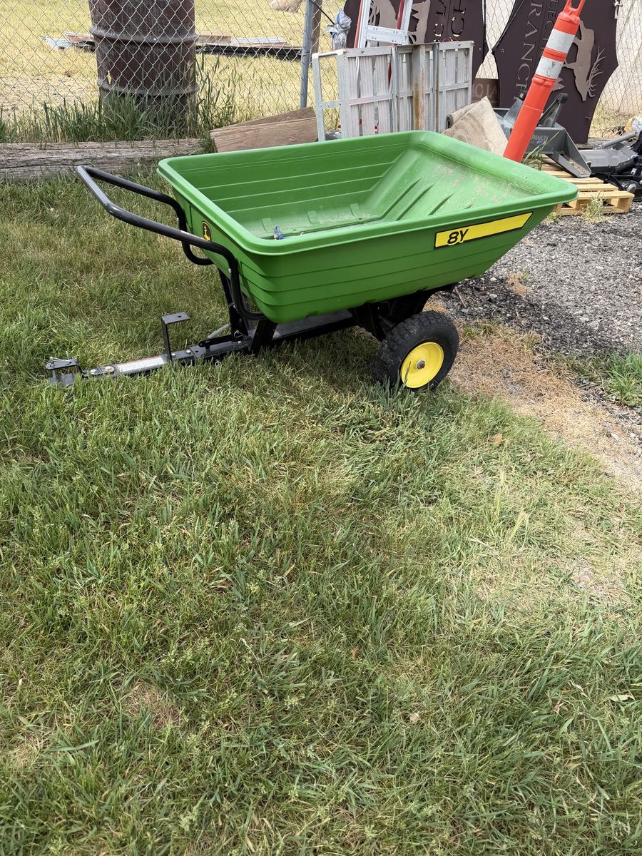 John Deere 8Y mower yard cart trailer