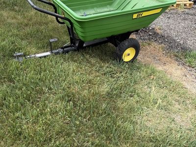 John Deere 8Y mower yard cart trailer