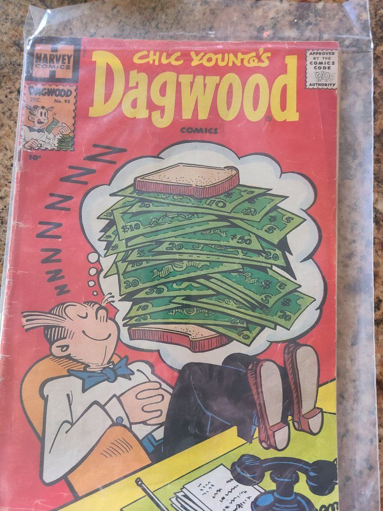 Vintage Chic Young's Dagwood Comics No. 95 Harvey Comics December