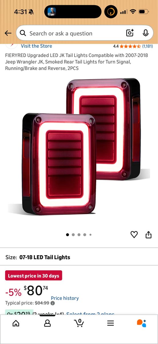 Jeep Wrangler JK LED SmokedTail Lights NEW