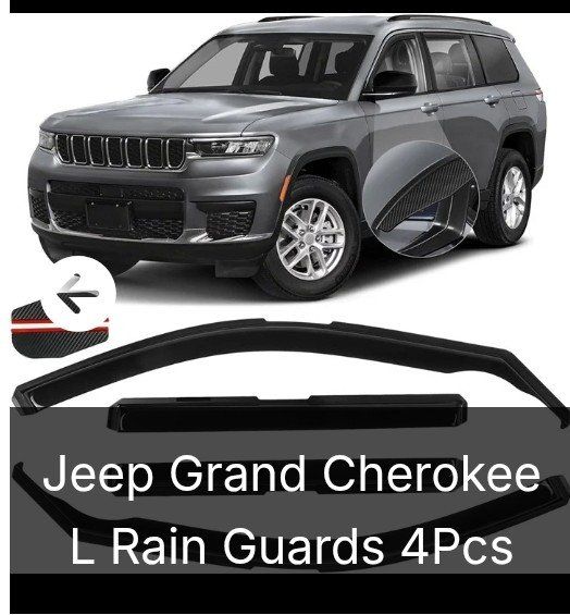 Weather Deflectors for 2021-2025 Jeep Grand Cherokee L - In-Channel, Shatterproof, Wavy Design (NEW)
