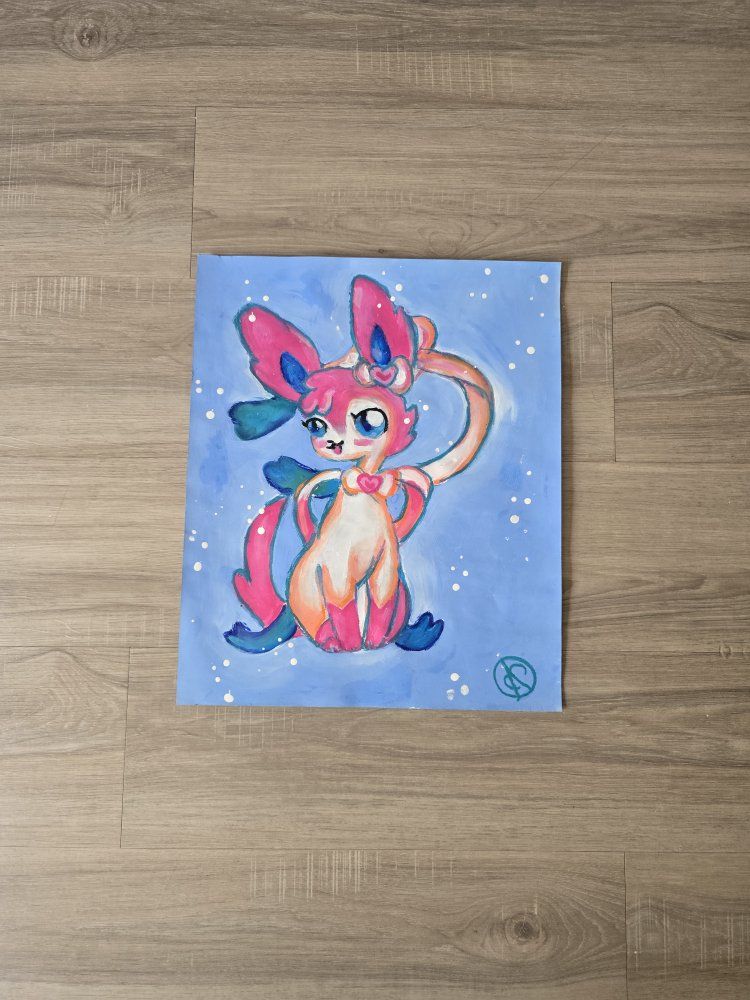 Handmade Sylveon Pokemon Painting