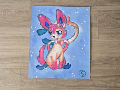 Handmade Sylveon Pokemon Painting